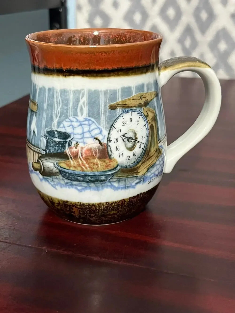 VTG Otagiri Coffee Mug Autumn Harvest Ruth Pengal Bake Apple Pie